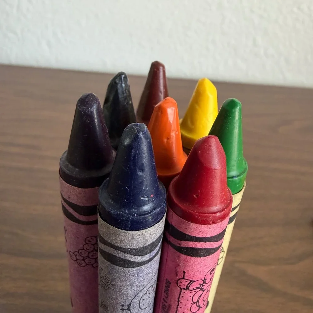 Vintage Crayola So Big Crayons 8 Count Binney & Smith 1988 USA Large Art Set